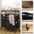 3 Section Laundry Sorter Cart With Ironing Board, Laund...