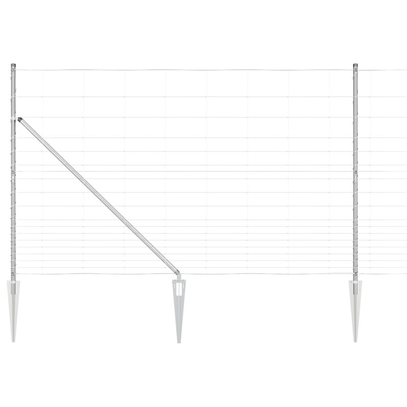 Vidaxl Field Fence Galvanized Steel, 150cm H x 2500cm W
