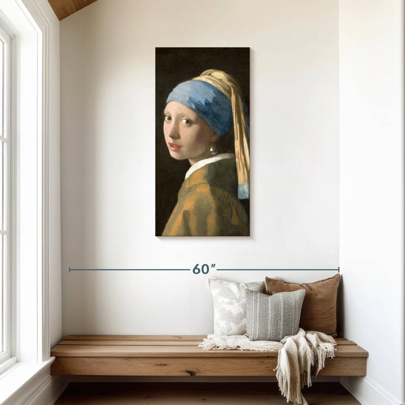 Fille avec une perle, 42" H x 21" W
