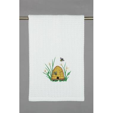 Just Bee Happy Tea Towel - Set of 2 August Grove