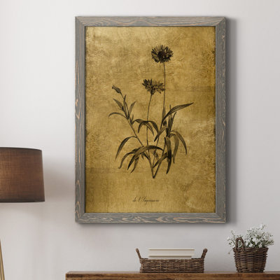 Toile encadrée dorée I-Premium Botanical