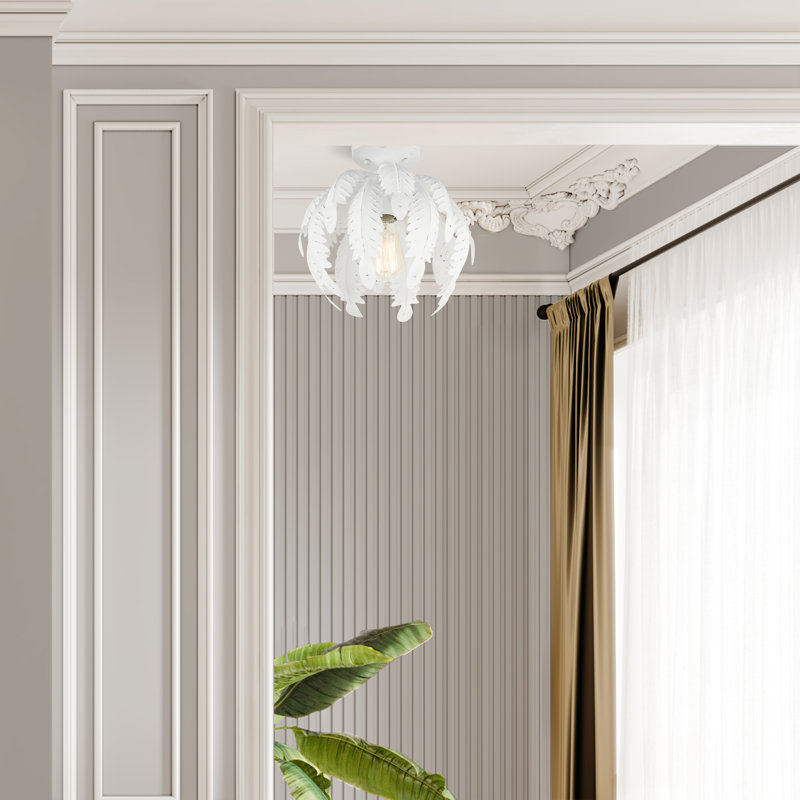 Dockside Semi Flush Mount, Antique White