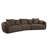 Bash 145"L Upholstered Sofa with 7 Pillows