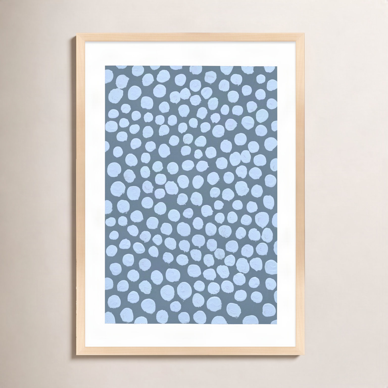 Navi "Periwinkle on Blue Gray" Painting, 20" H x 14" W x 1.25" D, Brown