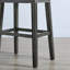 Backless Fabric Upholstered Wood Bar Stools Set with Nailedhead Trim