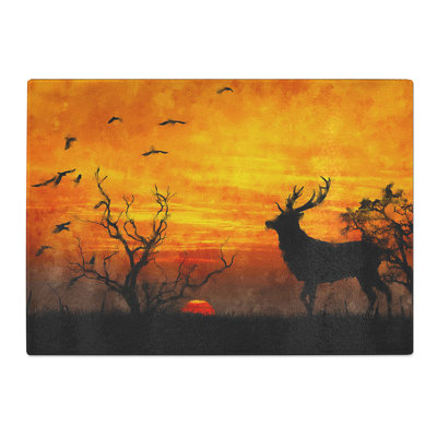 Stag at Sunset Chopping Board