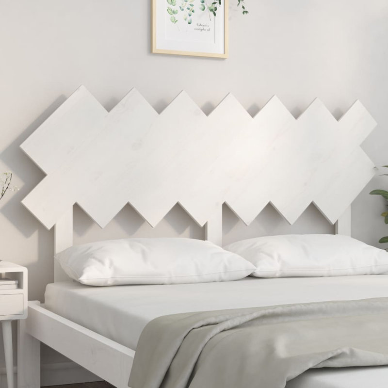 Solid Wood Panel Headboard, 141 x 80.5 cm, White