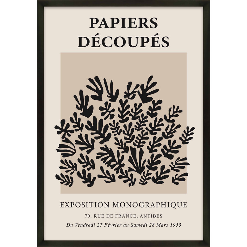 Papiers Decoupes Set by Romina Gadler, 20" H x 14" W, Black Paper Framed