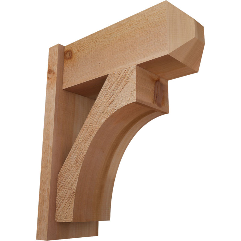 Persienne en bois rustique Westlake Craftsman, P 20 po x H 24 po, Cèdre rouge de l'Ouest de 8 po (sciage brut)