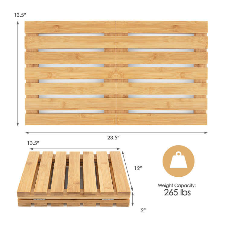 Interdesign Bamboo Formbu Bath Mat