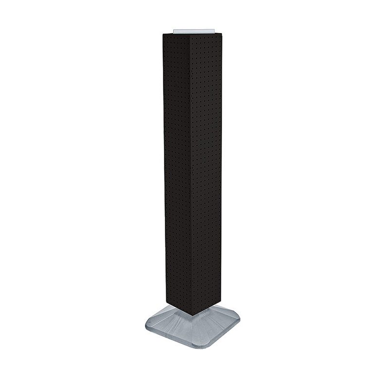  Présentoir à quatre côtés en panneau perforé sur base pivotante. Tour Spinner Rack. Taille du panneau: l 8 po x H 60 po
