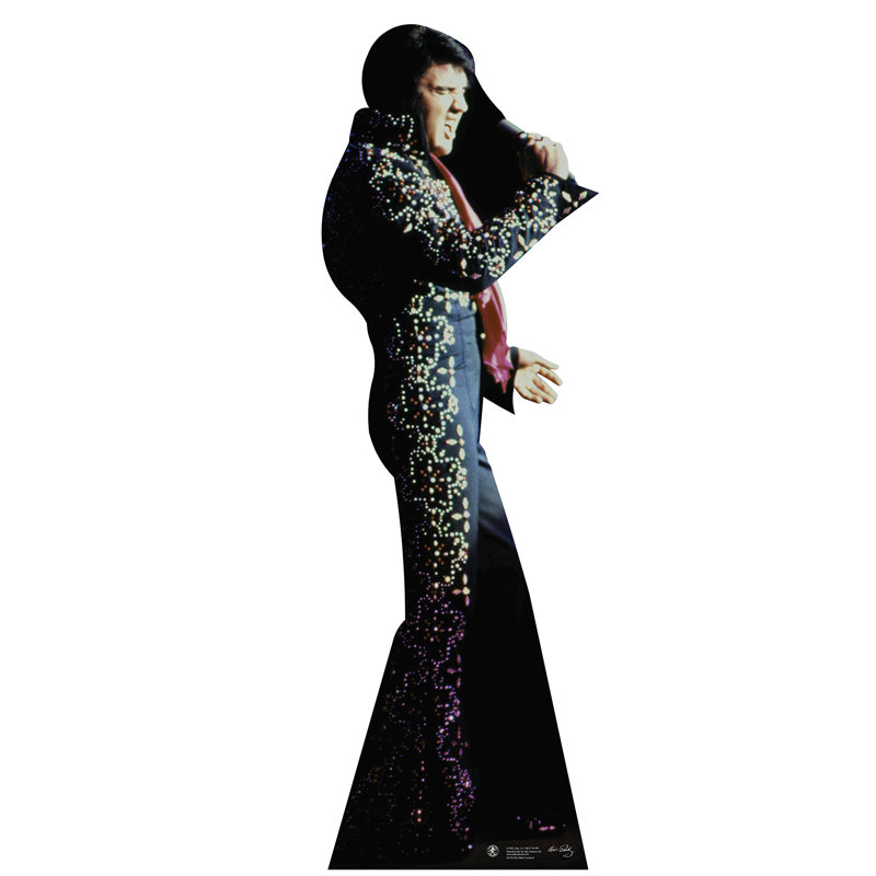 Life-Size Elvis Presley Black Jumpsuit Cardboard Cutout