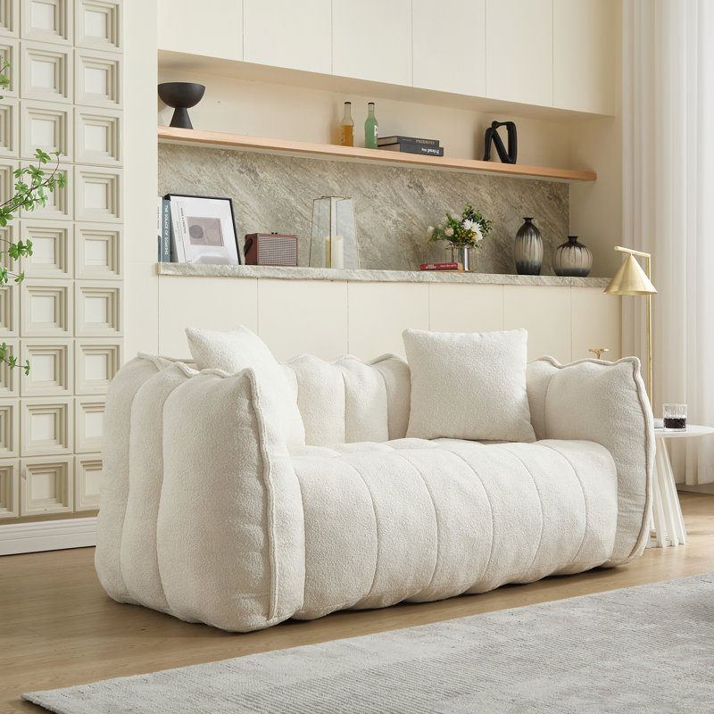 Comfortable Square Recliner Sofa For Relaxation And Entertainment, Beige