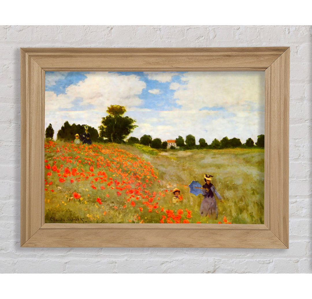 Mohnblumen von Monet - Einzelne Bilderrahmen Kunstdrucke