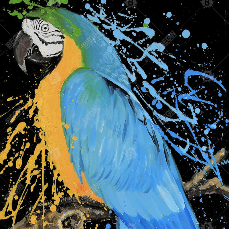 " Blue Macaw Parrot "