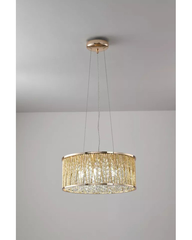 Avajane 5 - Light Crystal Pendant, Gold
