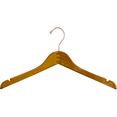 Busch Wood Standard Hanger for Dress/Shirt/Sweater