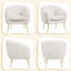 Fauteuil demi-tonneau H 29 po avec pieds en métal, fauteuil moderne-1013765381
