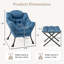 Fauteuil d'appoint moderne avec repose-pieds pliable et poche latérale-1537822094