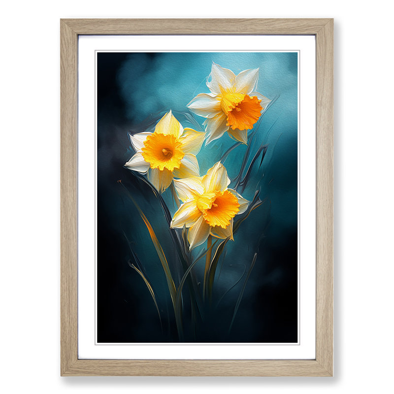 Daffodil Flower Romanticism - Framed Print
