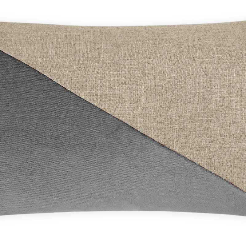 Jefferson Lumbar Pillow Cover & Insert, Graphite