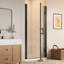 Porte de douche à charnière pivotante sans cadre avec verre transparent 34 "- l 36" x H 72 "-115741283