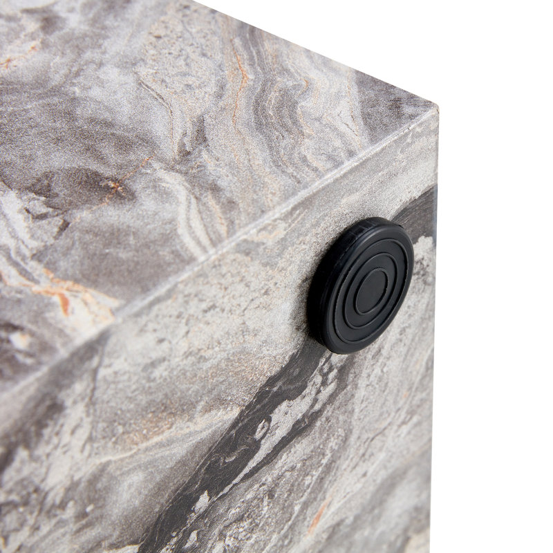 Elevate Your Living Space With This Modern Mdf Coffee Table: Showcasing Stylish Grey Textured Patterns And Sleek Design