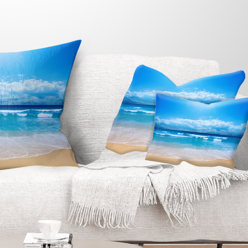Coussin lombaire Landscape Seascape Paradise Beach, 12 po x 20 po, Rectangulaire