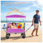 Chariot utilitaire 3-en-1 pliable avec banquette mauve