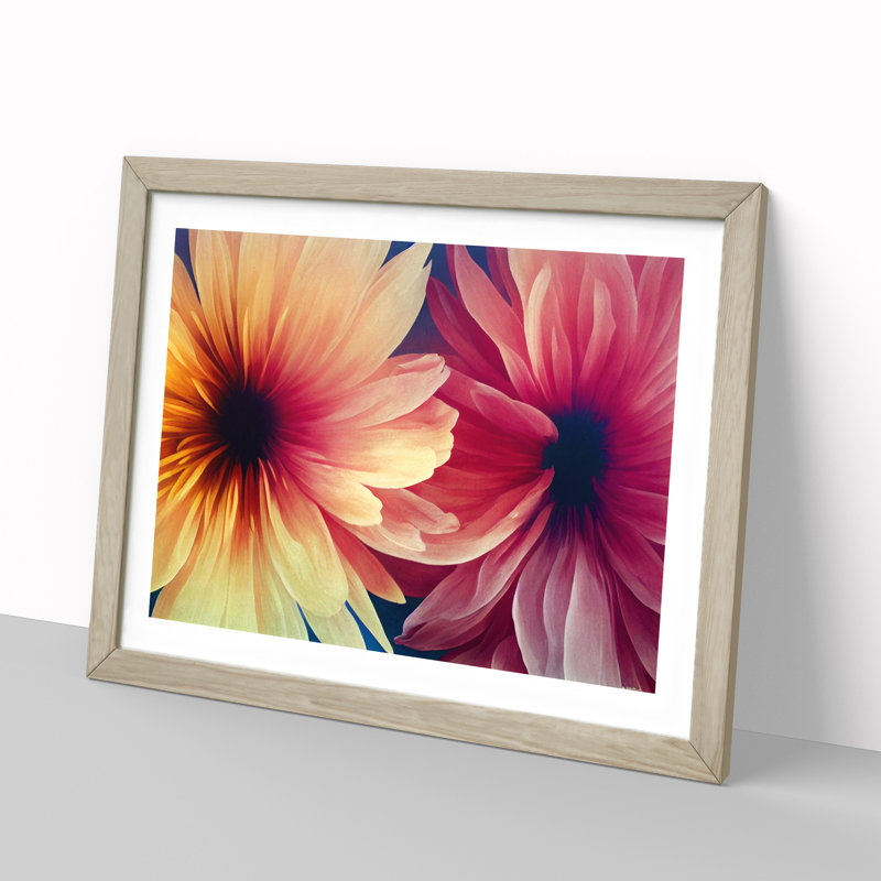 XH1022-6890X Phenomenal Flowers - Single Picture Frame Print, 25cm H x 34cm W x 2cm D, Oak