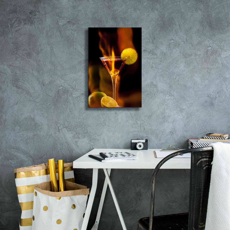 Art mural sur toile Latitude Run® «Flamming Dr» par Epic Portfolio, H 18 po x l 12 po x P 0,75 po