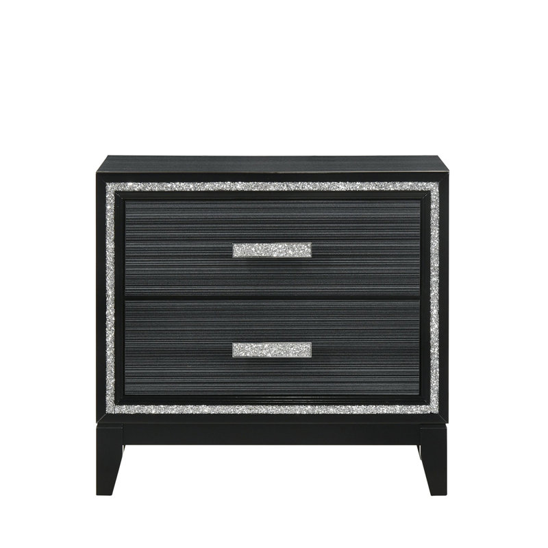 Table de chevet Modern Elegance, Noir