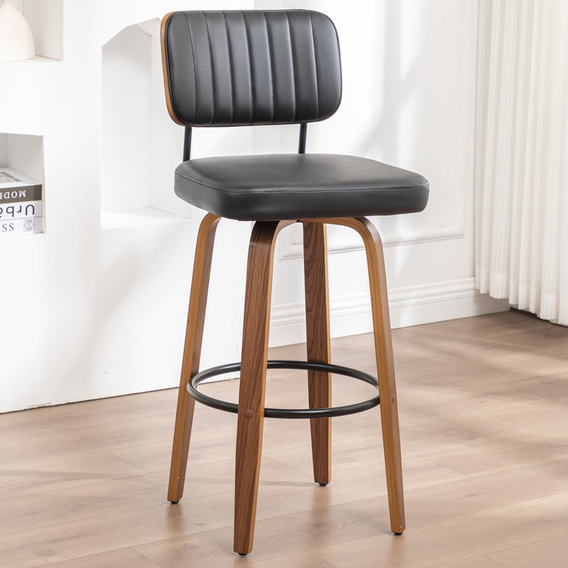 Tabouret de bar et de comptoir pivotant, Tabouret de comptoir (siège d'une hauteur de 26,3, Noir