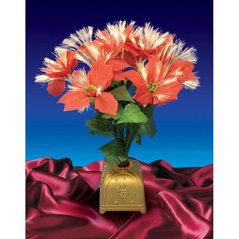 Plante de Noël artificielle pré-éclairée 20 po, Rouge