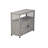 Solid Fir Wood Patio Storage Cabinet With Grey Outdoor Indoor Bar Table , Elegant Slatted Design For Stylish Display, Large Space Tool Management Buffet Cabinet, Sophisticated Look, Multi - Purpose-493985458