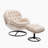 Emrys Upholstered Swivel Armchair with Ottoman