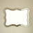 24'' Fleuron Mirror, Wave-shape Pu Material Light Luxury Style Art Decorative Mirror, Reating Atmosphere In Home Space, Suitable For Bathroom, Bedroom, Living Room, Corridor, Entryway, Etc.