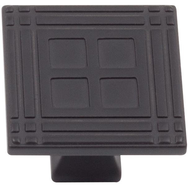 Bouton carré, Noir mat