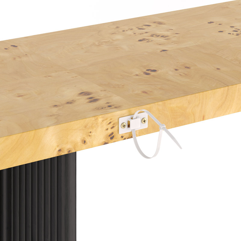 Armillia 41.8'' Console Table, Burl/Black