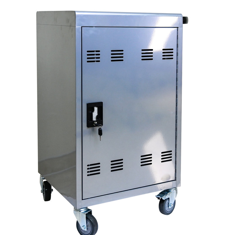 Armoire de chariot de chargement Silver 35 - pour tablettes et ordinateurs portables Chargement rapide, sécurité, tablettes robustes, verrouillable efficace,