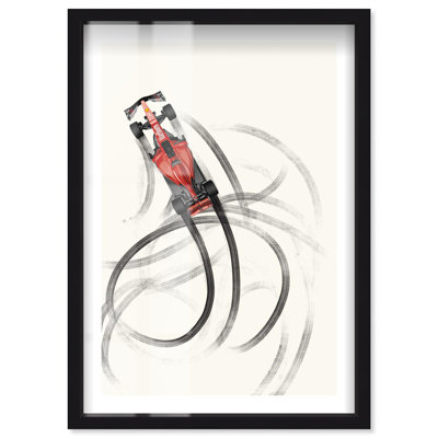 Affiches de Formule 1 «Drifting Away Shadowbox» par Notoriart, cadre noir, 17 x 25