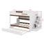 Lit superposé multifonctionnel avec escalier, lit gigogne et tablettes de rangement, DEL-1195608512