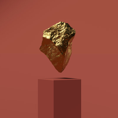 Cliff Of Gold - Wrapped Canvas Print