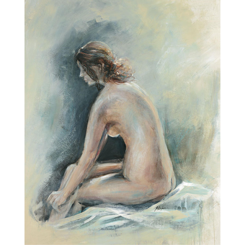 Blue Vignette II Painting by F. Elizabeth Douglass, 30" H x 24" W, Plexi