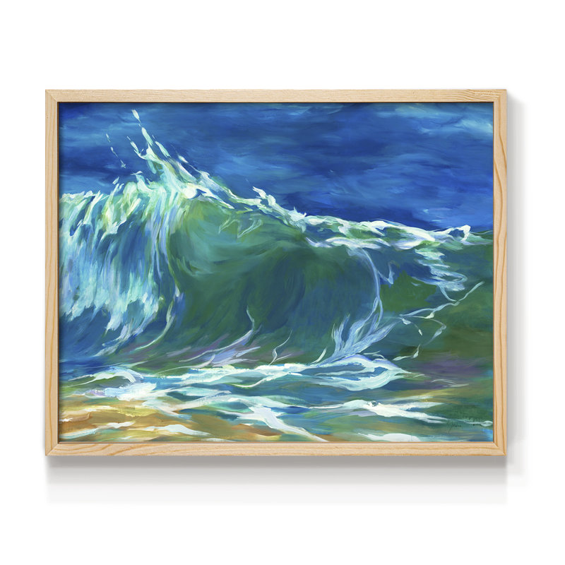 Green Flash -Framed Print - Restickable, 8" H x 10" W, Natural