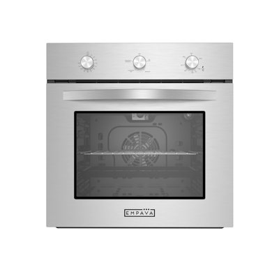 24 In. Liquid Propane Gas Single Wall Oven 2.3 Cu. Ft. Capacity Knob Control Kitchen Compact Convection Oven in Stainless Steel