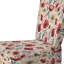 Chaise d'appoint rembourrée en velours Watercolor Poppies - motif floral rouge