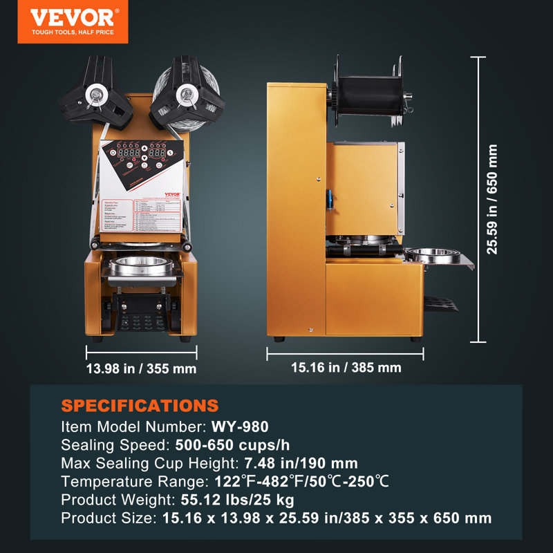 Vevor Chamber Vacuum Sealer, Gold