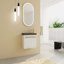 Meuble-lavabo mural flottant de 20 po avec lavabo en résine et armoire à fermeture en douceur, conception compacte et moderne pour des salles de bain élégantes
