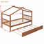 Lit simple en bois avec lit gigogne simple, noyer-918694695-918694694